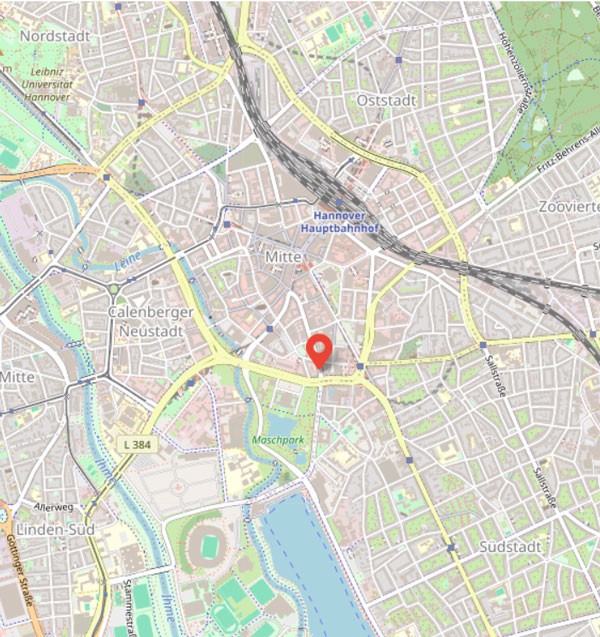 OpenStreetMap Kartenausschnitt von Hannover